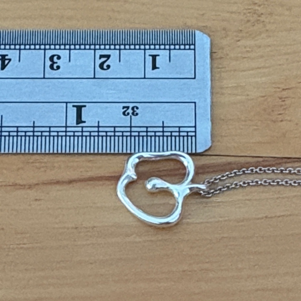 Tiffany & Co. Else Peretti Apple 15mm Necklace Pendant Sterling Silver 16" - Picture 6 of 14